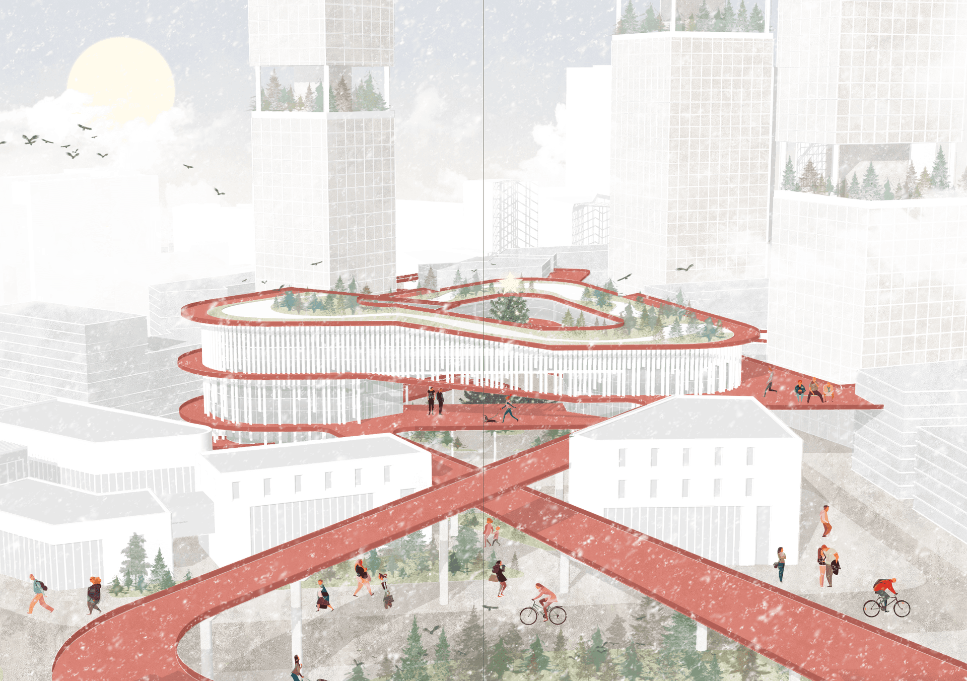 Boundary of two cities